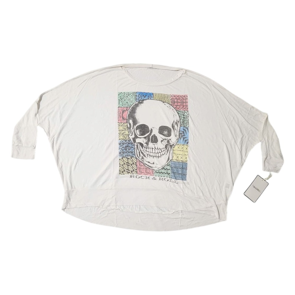 Lauren Moshi Dolman Sleeve Skull‎ Shirt XS/S